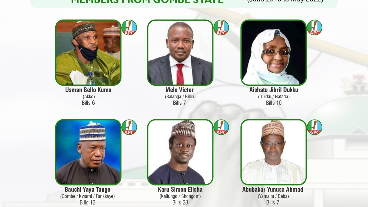 9 Gombe lawmakers sponsor at least two bills each | National Assembly Scorecard