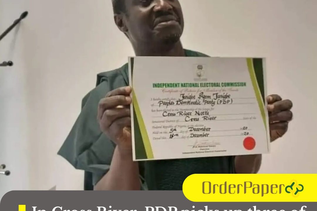 In Cross River, PDP picks up three of eleven National Assembly seats