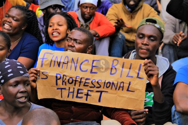 Kenya protesters against finance bill